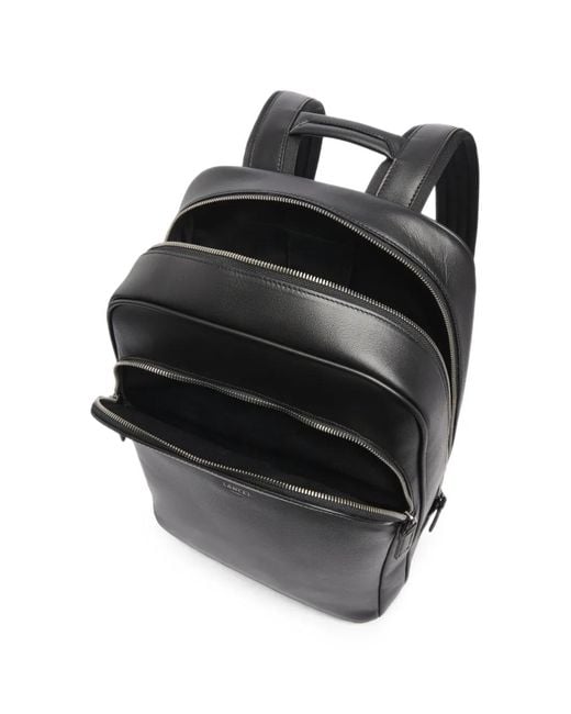 Lancel Black 15'6 Edgard Leather Backpack for men