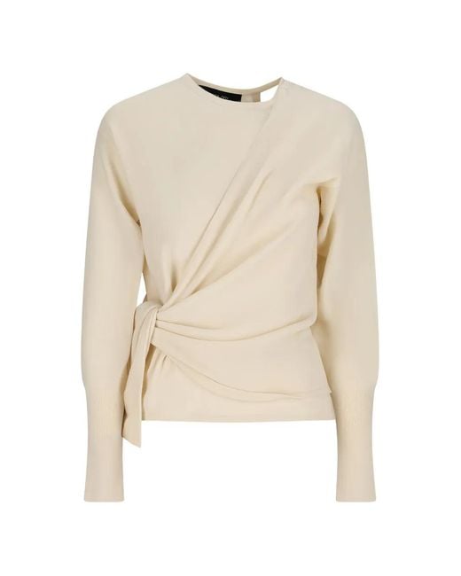 FEDERICA TOSI Natural Wrapped Top