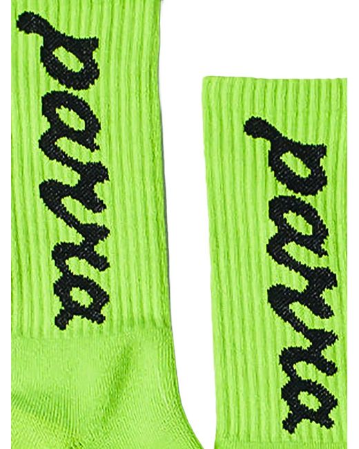by Parra Green Logo-Script Crew Socks for men