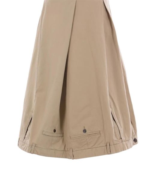 HODAKOVA Natural Cotton Midi Skirt