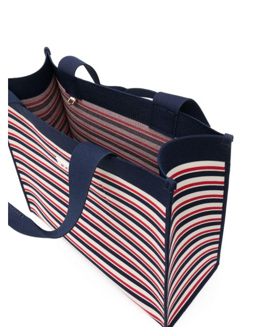 Marni Blue Striped Tote Bag