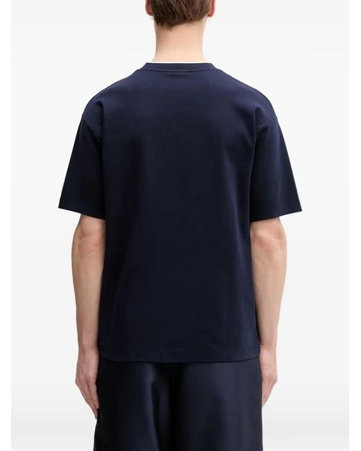 Drole de Monsieur Blue Graphic-Print T-Shirt for men