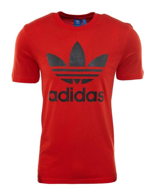 T-Shirt Original Trefoil Adidas pour homme en coloris Red