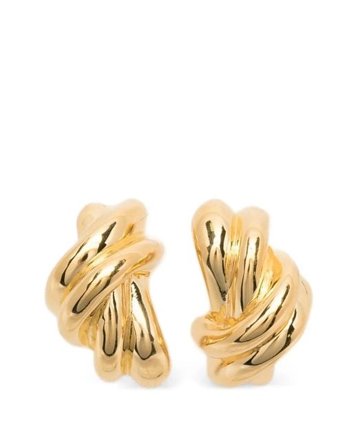 Completedworks Metallic Kettle Knotted Earrings