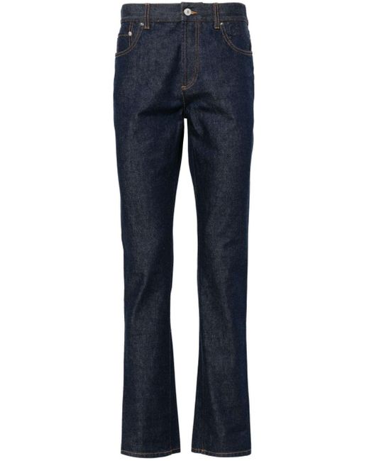 Gucci Blue GG-embossed Straight-leg Jeans for men