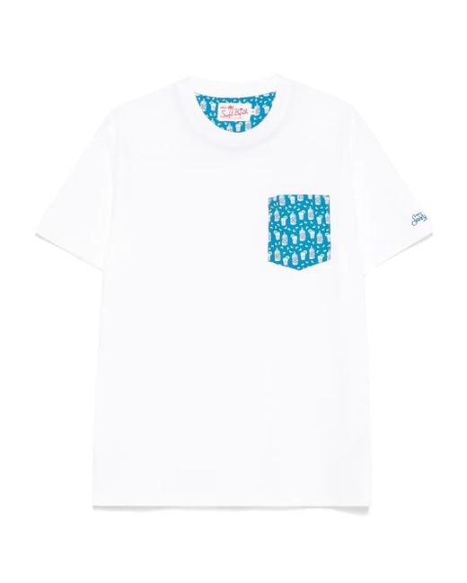 Camiseta Blanche Mc2 Saint Barth de hombre de color Blue