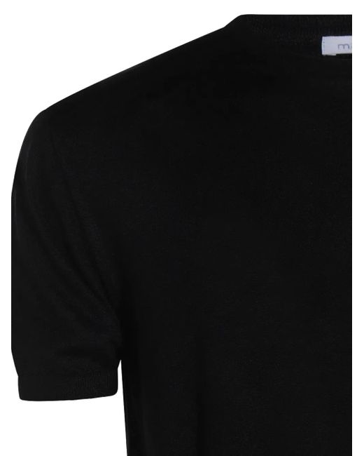 Malo Black Short-Sleeve Knitted Top for men