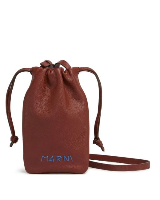 Marni Portemonnaie Mit Kordelzug in Brown für Herren