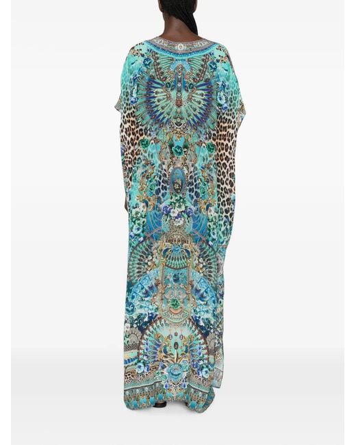 Camilla Blue Crystal-Embellished Maxi Dress