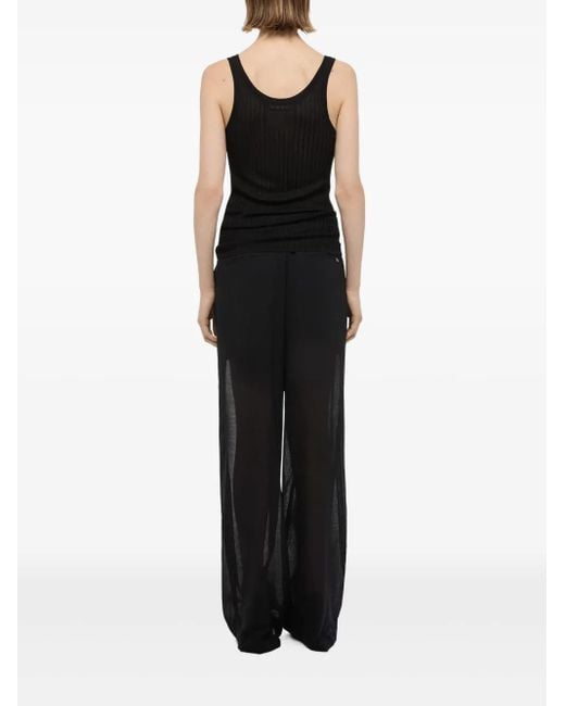 Débardeur En Maille À Design Nervurée Helmut Lang en coloris Black