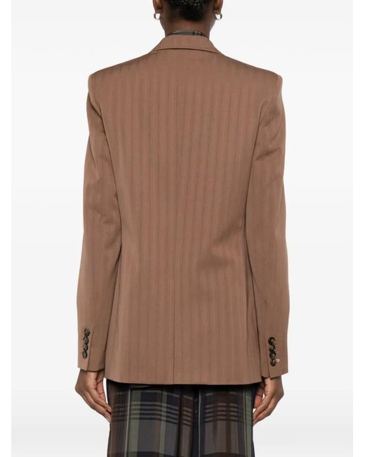 Chaqueta Con Doble Botonadura Stella McCartney de color Brown