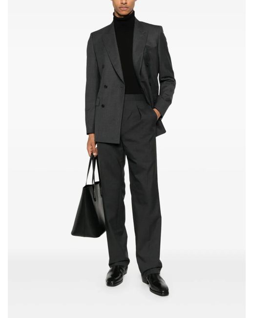 Fursac Gray Virgin-Wool Blazer for men