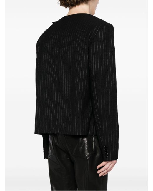 COURREGES 国内買付 BUCKLE TAILORED PINSTRIPE TOP Courreges Tailored Pinstripe Jacket in Black for Men | Lyst