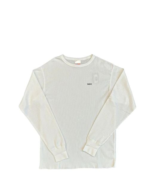 SAINT Mxxxxxx White Long-Sleeve T-Shirt for men