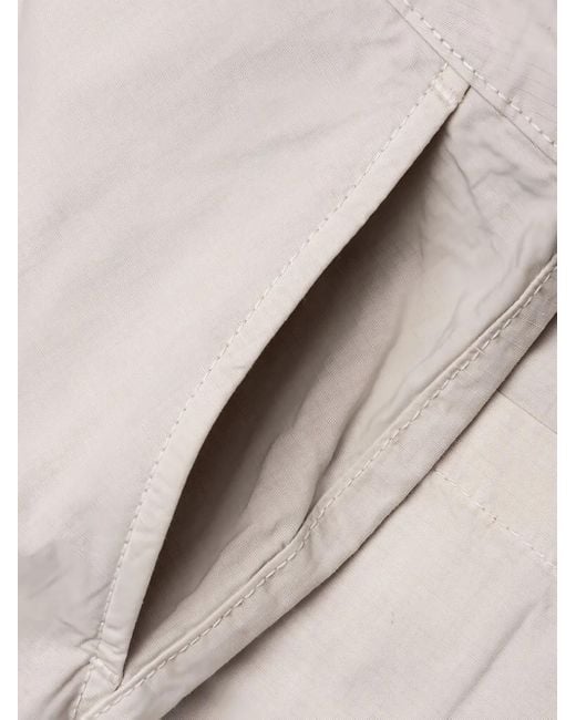 Represent White Linen Cargo Shorts for men
