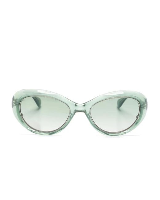 Mr. Leight Green Selma Oval-Frame Sunglasses