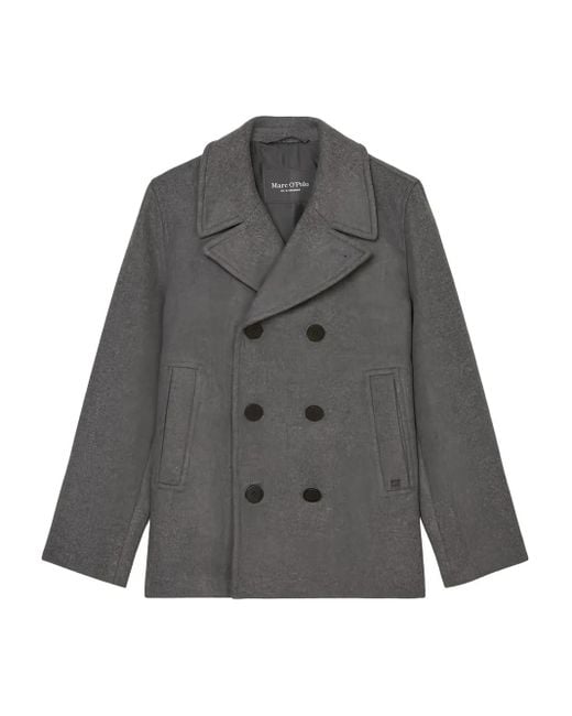 Marc O' Polo Gray Double-Breasted Peacoat for men