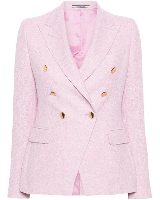 Tagliatore Pink Double-Breasted Jacket