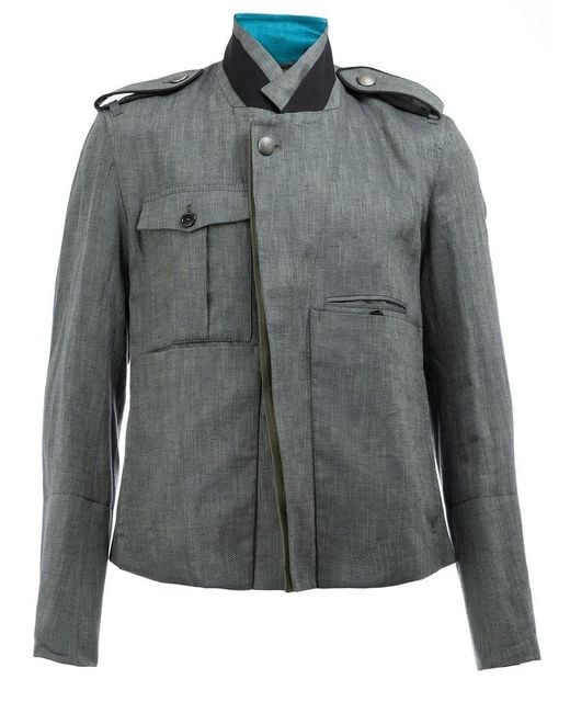Ann demeulemeester Military Jacket in Gray for Men Lyst