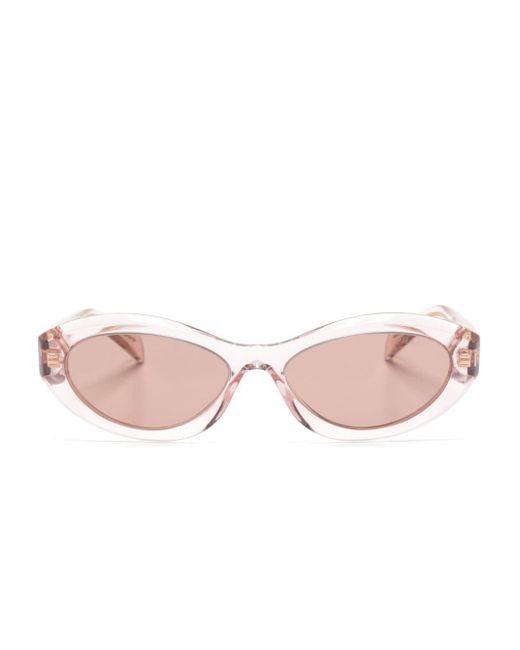 Prada Pink Spr26z Oval-frame Sunglasses