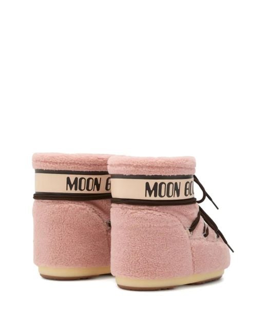 Moon Boot Pink "Icon" Low Fleece Boot