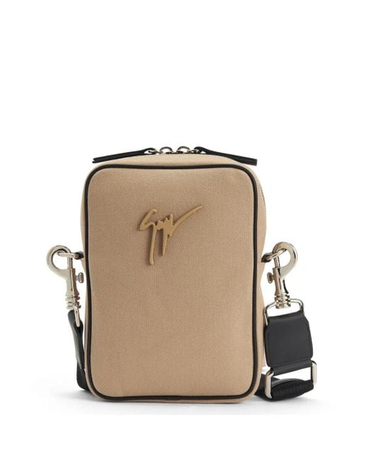 Giuseppe Zanotti Natural Small Thoby Logo-Plaque Bag for men