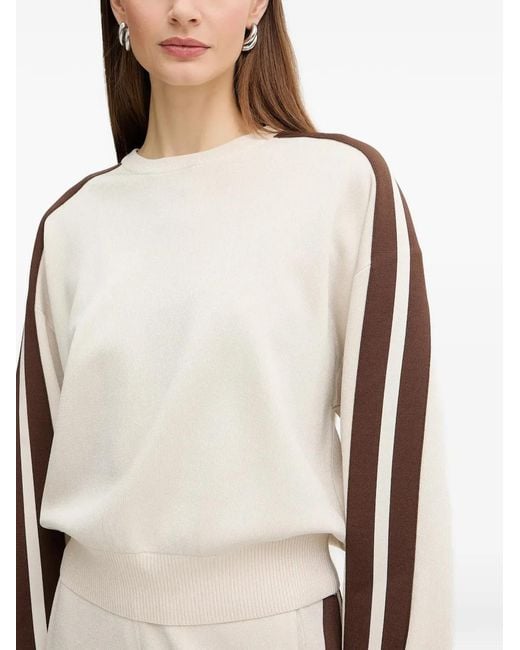 Pinko Natural Striped Sweatshirt