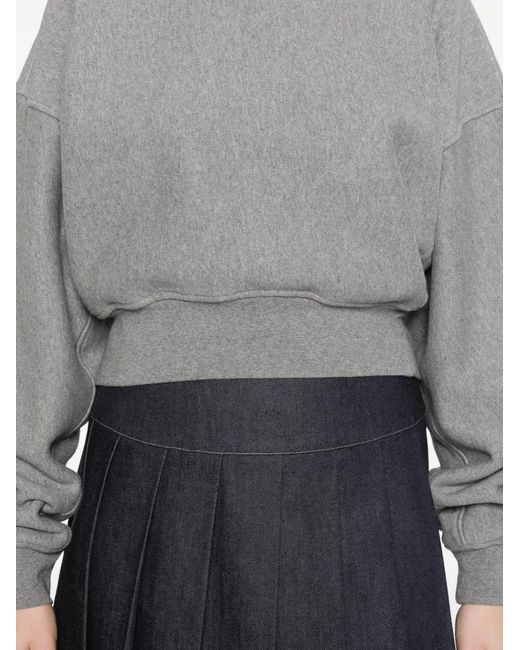 Agolde Gray Cropped Sweatshirt