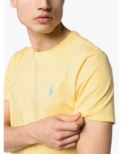 Polo Ralph Lauren Yellow Crew Neck Cotton T-shirt for men