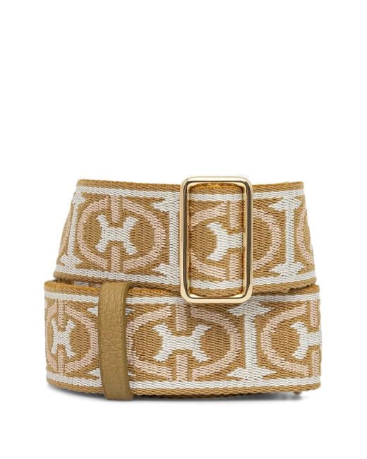 Coccinelle Natural Monogram-Pattern Lobster-Claw Shoulder Strap