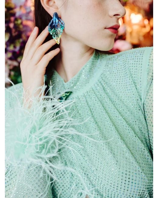Anabela Chan Blue 18Kt Aurora Titan Sapphire Earrings
