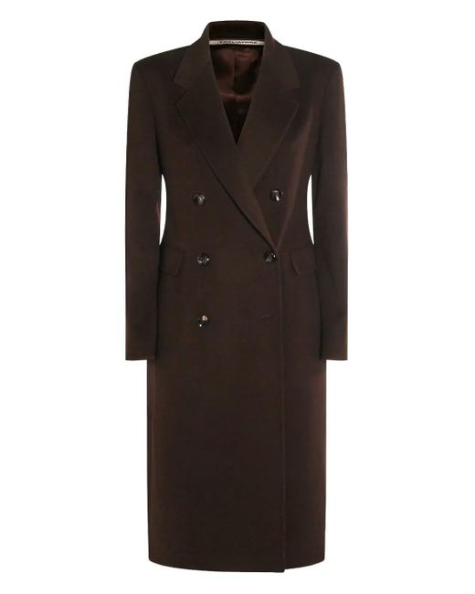 Tagliatore Black Virgin Wool And Cashmere Coat