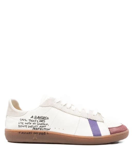 Patrizia Pepe White Leather Panelled Sneakers