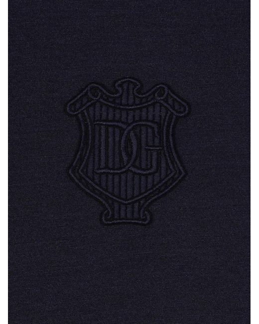Dolce & Gabbana Black Heraldic Dg Logo-Embroidered T-Shirt for men