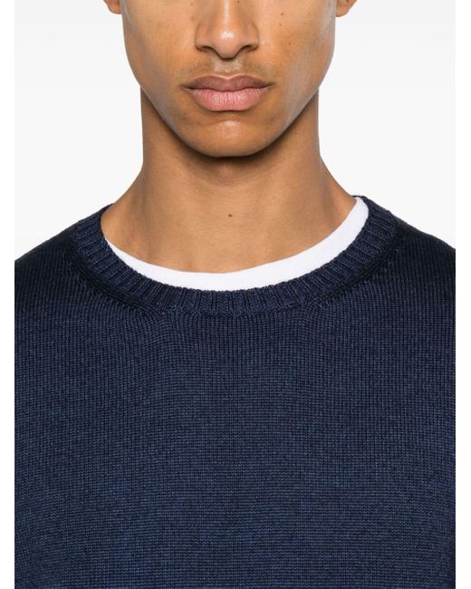 Fedeli Merino Wool Sweater in Blue for Men Lyst UK