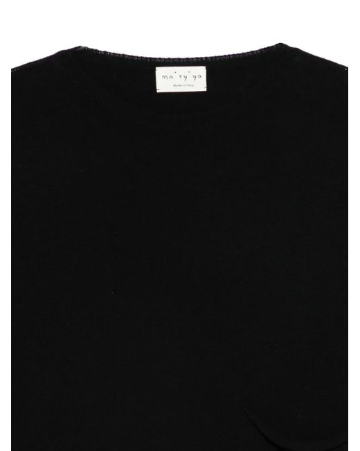 Ma'ry'ya Black Patch-Pocket Sweater