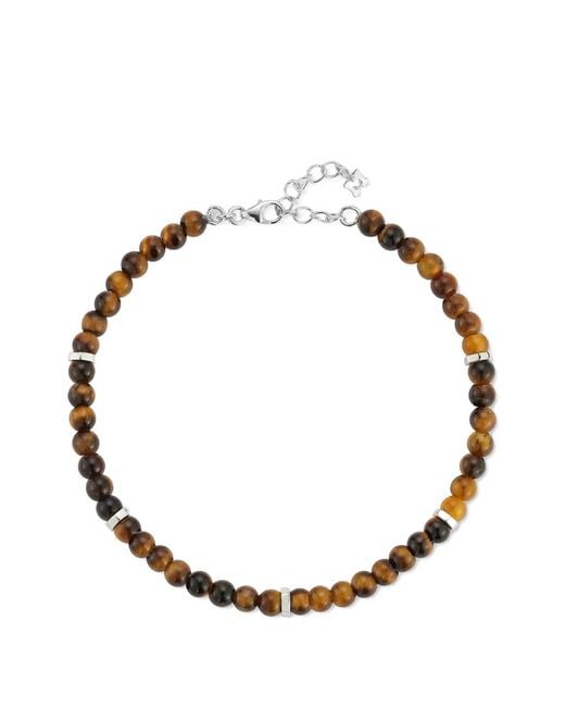 Mateo Metallic Hex Nut Tiger's Eye Bracelet for men
