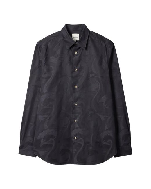 Paul Smith Blue Swan Pattern Shirt for men