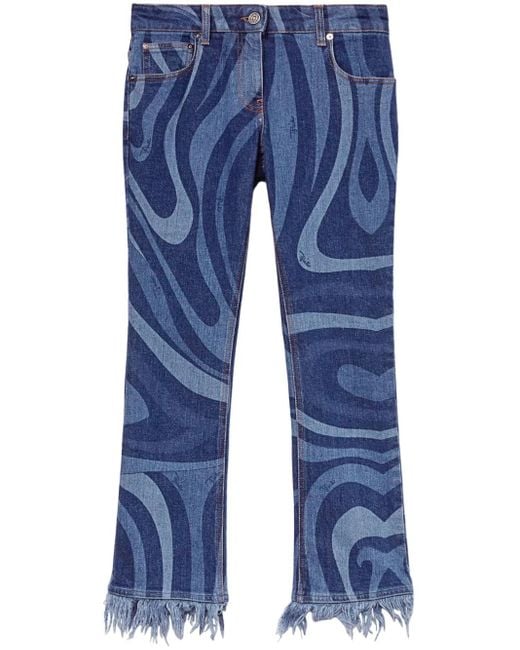 Emilio Pucci Marmo プリント ジーンズ Blue