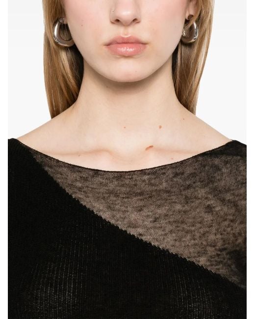 Top con doble capa Paloma Wool de color Black