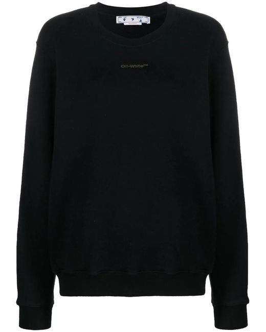 Off-White c/o Virgil Abloh Black Signature Arrows Tie-Dye Crewneck Sweatshirt