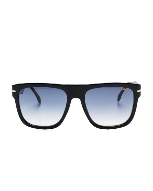 Carrera Blue Rectangle-Frame Sunglasses