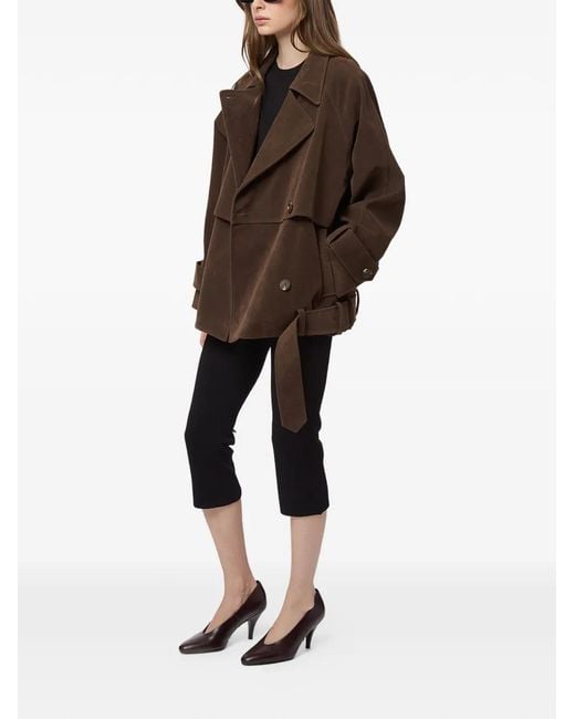 Chaqueta Gaia Con Cinturón Apparis de color Brown