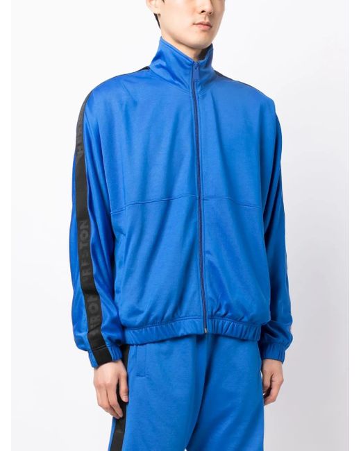 Heron Preston Blue Logo-Tape Track Jacket for men