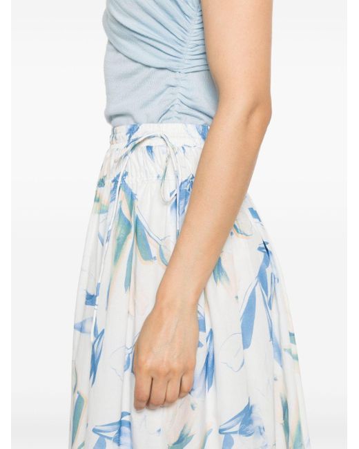 Falda midi con estampado floral Paul Smith de color Blue