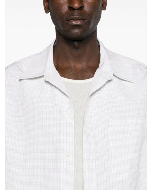 Chemise à carreaux Bottega Veneta pour homme en coloris White