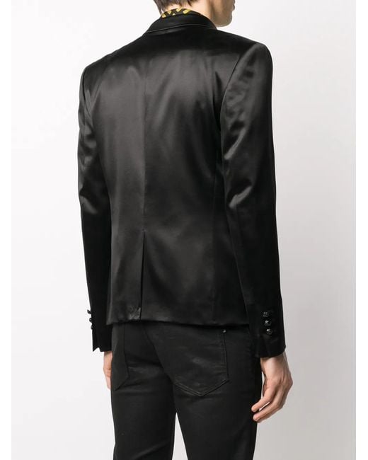 Balmain Black Double-Breasted Blazer for men