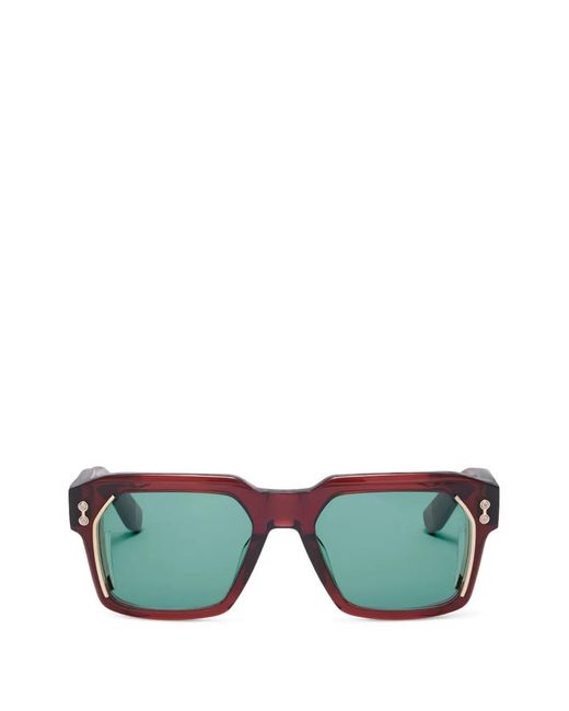 Akoni Green Lunettes De Soleil À Monture Géométrique for men