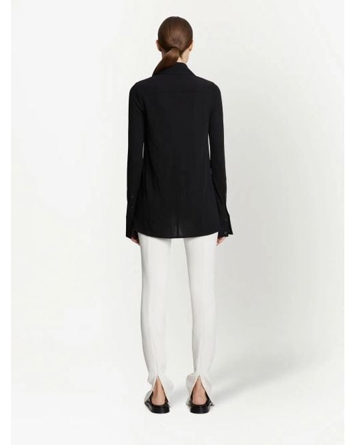Proenza Schouler White Bi-stretch Crepe Slim Trousers