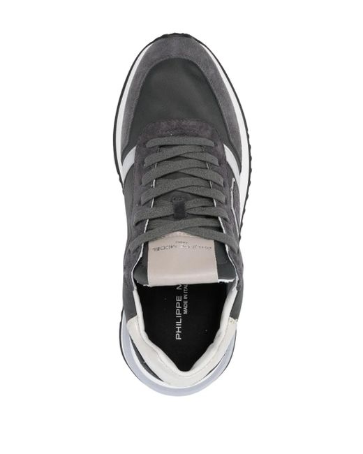 Philippe Model White Panelled Leather Suede Tropez Sneakers